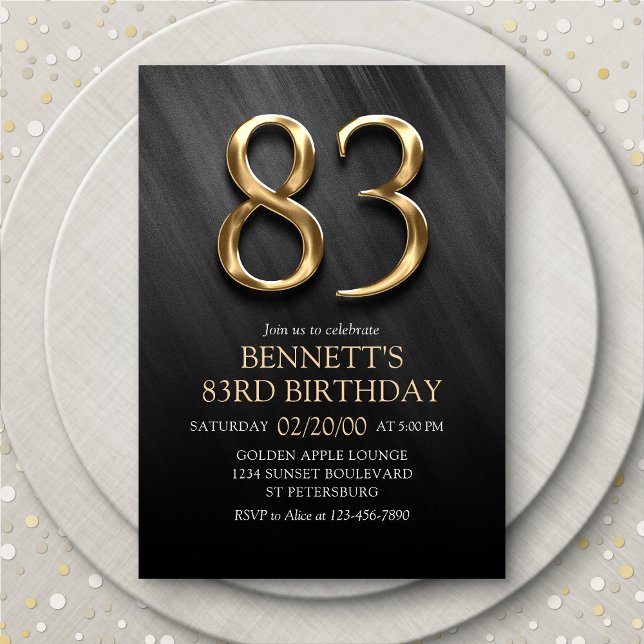 Invitation du 83e anniversaire (Créateur téléchargé)
