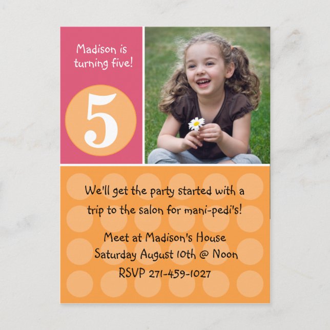 Invitation du Anniversaire de enfant (Devant)