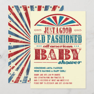 Invitation du Baby shower BBQ du 4 juillet