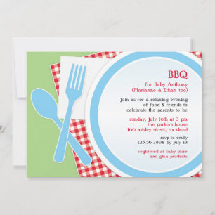 Invitation du baby shower BBQ Party
