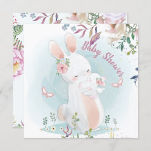 Invitation du Baby shower Bunny