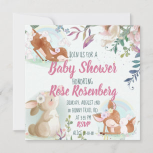 Invitation du Baby shower Bunny