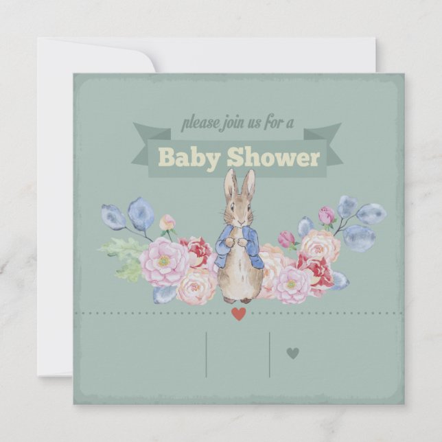Invitation du Baby shower Bunny (Devant)