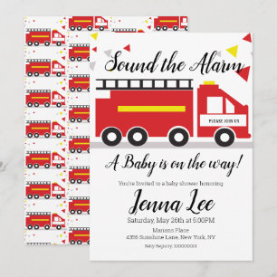 Invitation du Baby shower Confetti