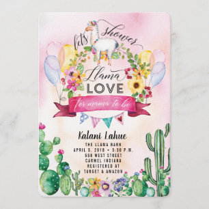 Invitation du Baby shower d'aquarelle de la fête d