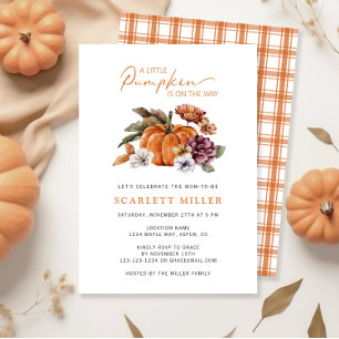 Invitation du Baby shower d'automne citrouille