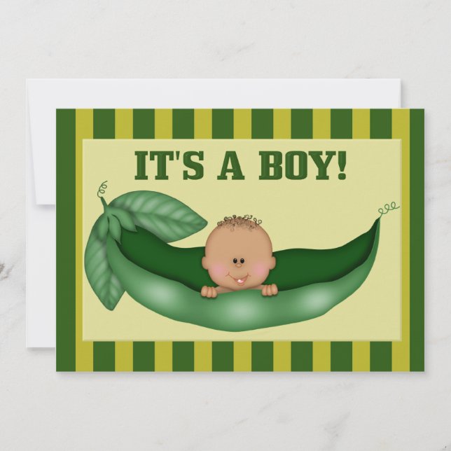 Invitation du Baby shower de garçons afro-américai (Devant)
