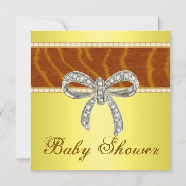 Invitation du Baby shower de la boîte de diamant d (Devant)