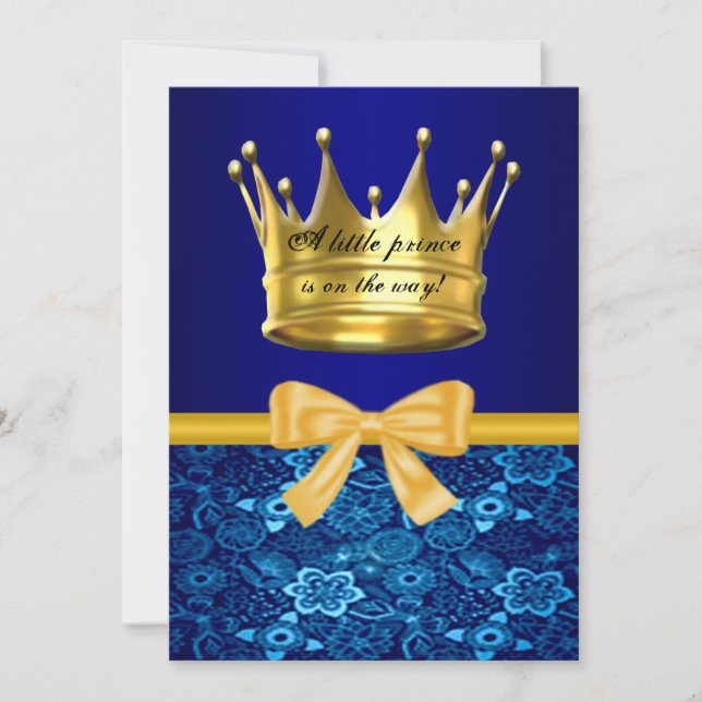 Invitation du Baby shower de la Couronne (Devant)