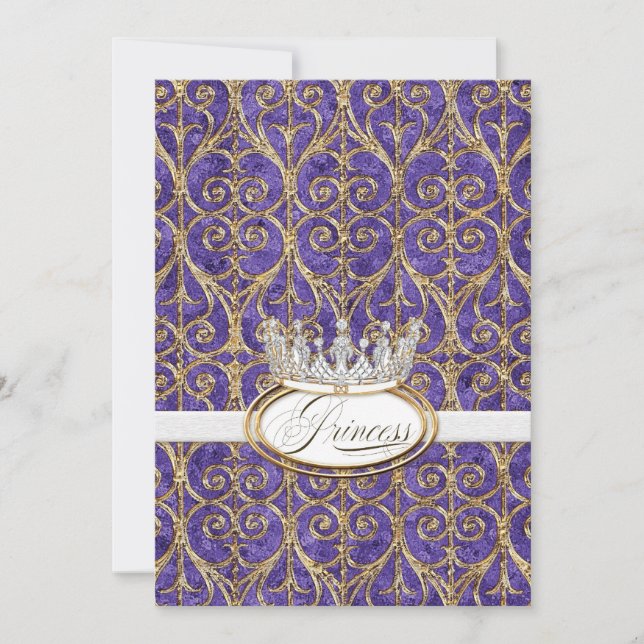 Invitation du Baby shower de la Couronne de la pri (Devant)
