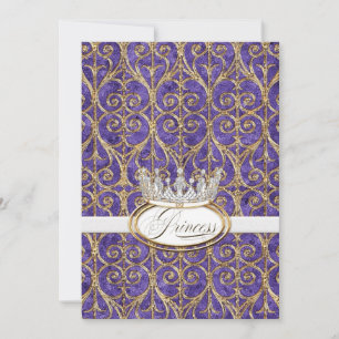 Invitation du Baby shower de la Couronne de la pri