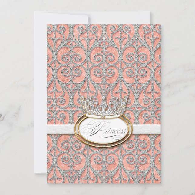 Invitation du Baby shower de la Couronne de la pri (Devant)