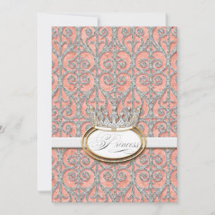 Invitation du Baby shower de la Couronne de la pri
