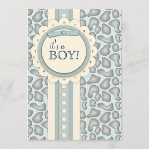 Invitation du Baby shower de la Girafe sucrée Ble