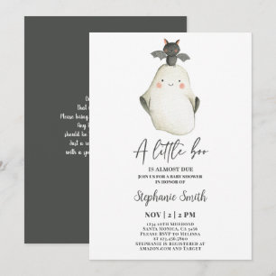 Invitation du Baby shower d'Halloween Little Boo G