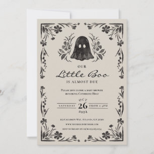 Invitation du Baby shower Little Boo Halloween