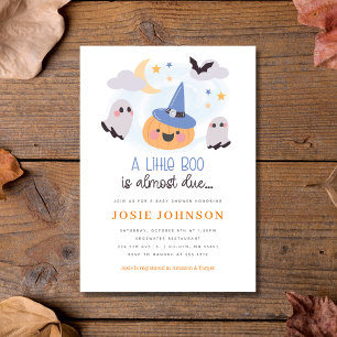 Invitation du Baby shower Little Boo Halloween