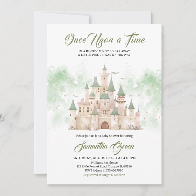 Invitation du Baby shower Little Prince (Devant)