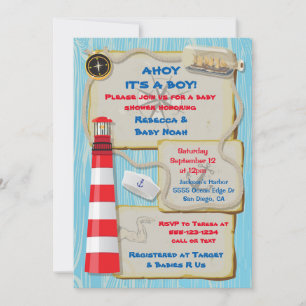Invitation du Baby shower nautique