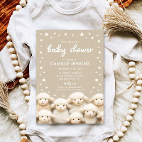 Invitation du Baby shower neutre pour le mouton