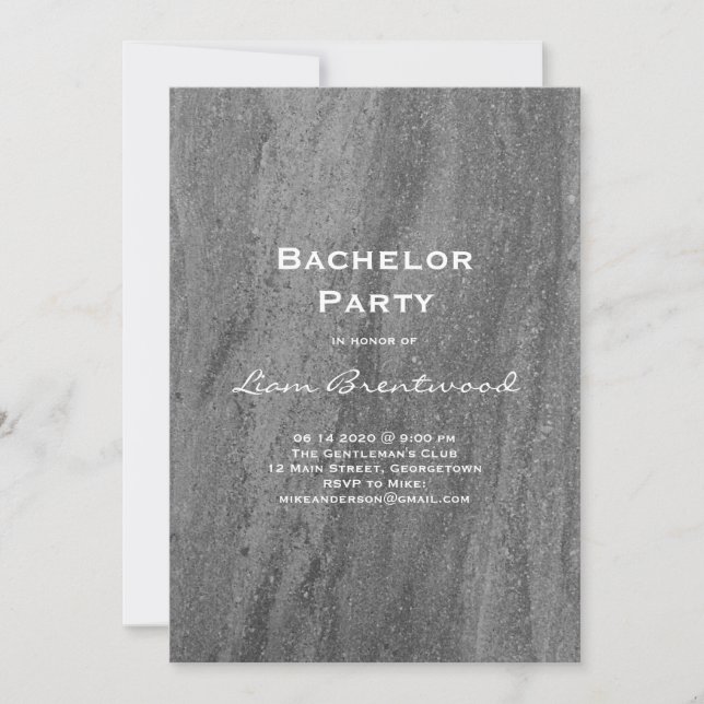 Invitation du baccalauréat en granit (Devant)
