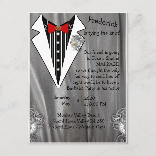 Invitation du Bachelor Party (Devant)