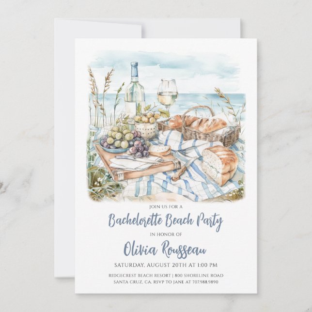 Invitation du Bachelorette Beach Party (Devant)