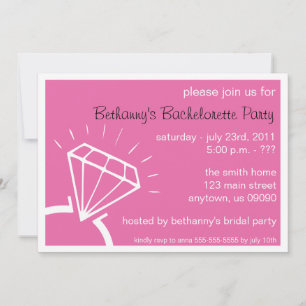Invitation du Bachelorette Party (Diamond Ring Dar