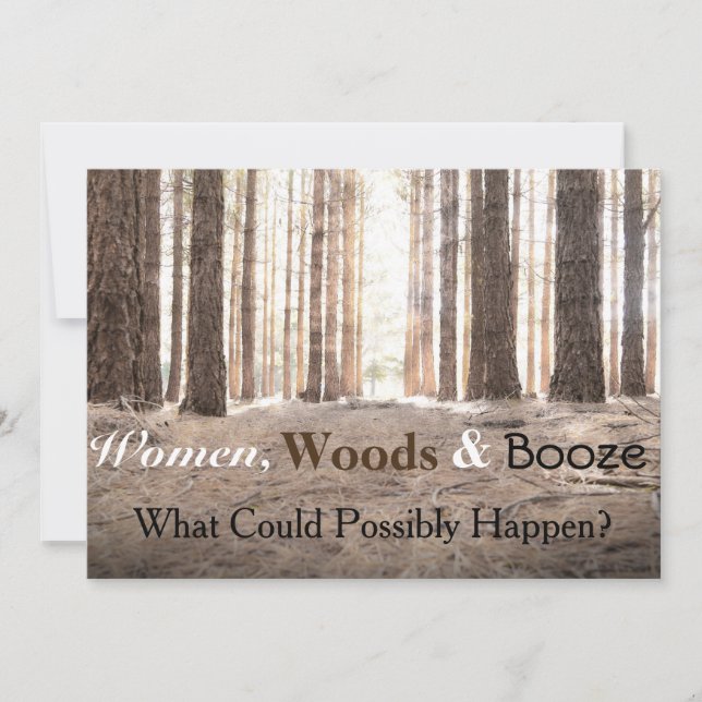 Invitation du Bachelorette Party "Women Woods Booz (Devant)