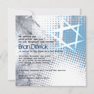 Invitation du Bat mitzvah à la barre d'étoiles de 