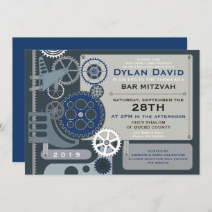 Invitation du Bat mitzvah Barre GEARS