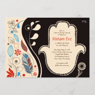 Invitation du Bat mitzvah HAMSA