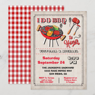 Invitation du BBQ Engagement Party
