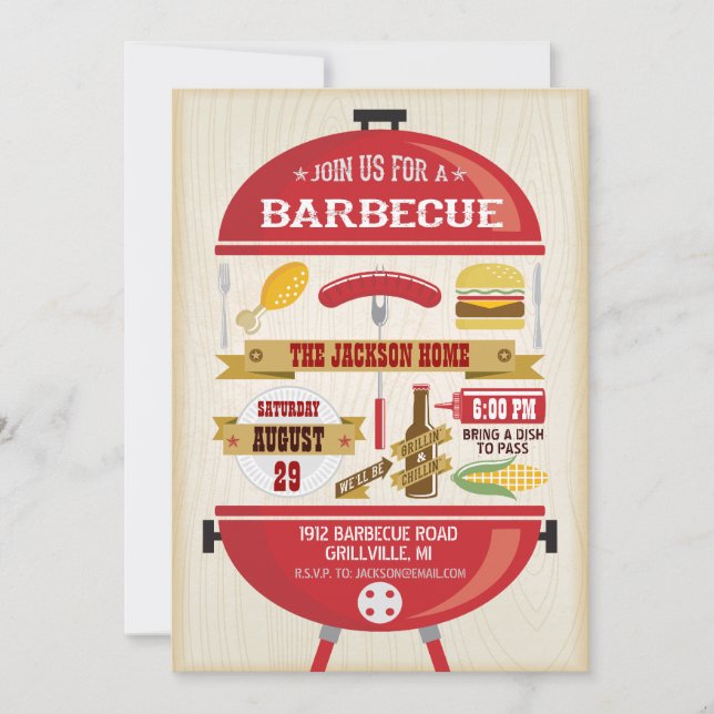 Invitation du BBQ Party (Devant)