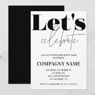 Invitation du Black Business Party Fêtons la fête