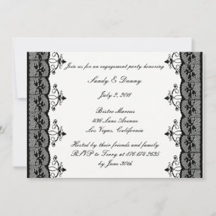Invitation du Black Lace Engagement Party