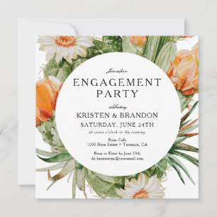 Invitation du Boho Cactus Desert Engagement Party