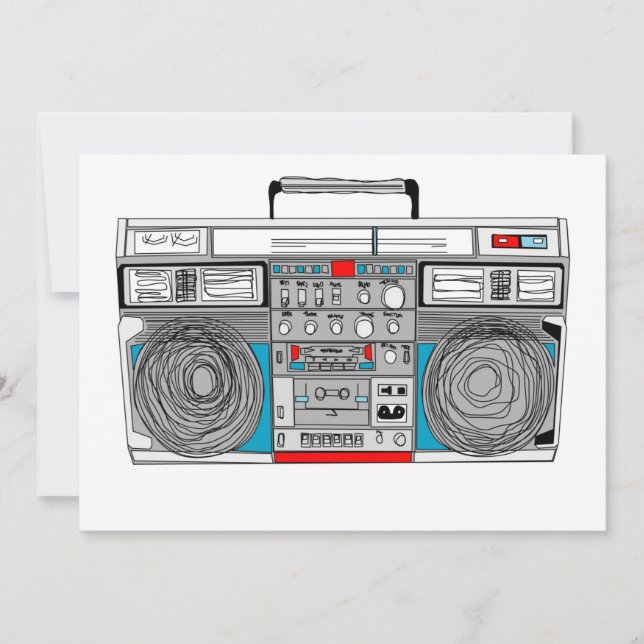 invitation du boombox 80s (Devant)