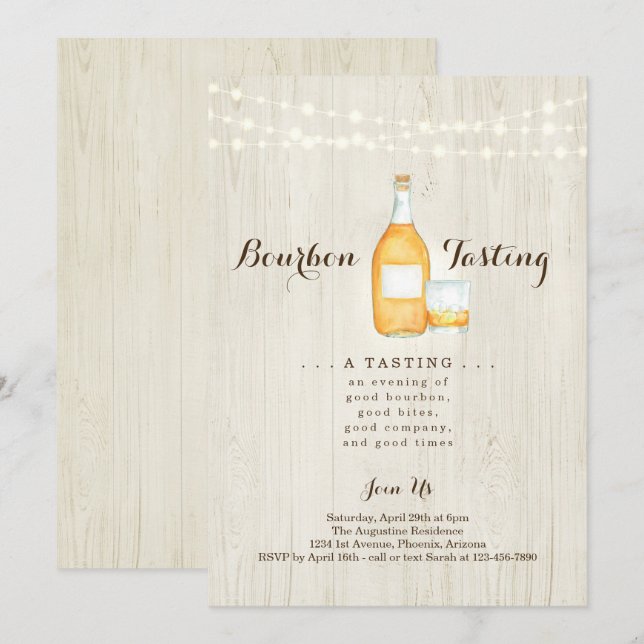 Invitation du Bourbon Tasting Party (Devant / Derrière)