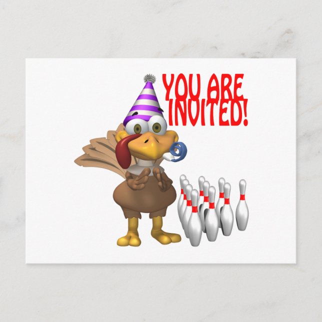 Invitation du Bowling Party (Devant)