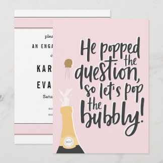 Invitation du Bubbly Engagement Party