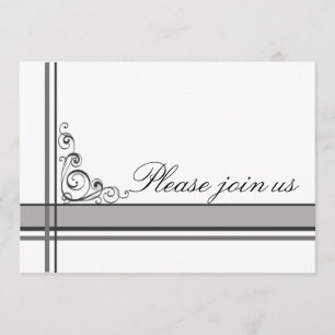 Invitation du Business Party Blanc Gris noir