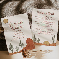 Invitation du Cactus Bachelorette Party + Itinérai