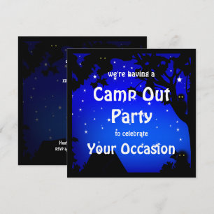 Invitation du camp Out Party