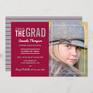 Invitation du Cardinal and Grey Graduation Party