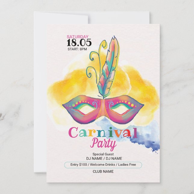 Invitation du Carnaval (Devant)