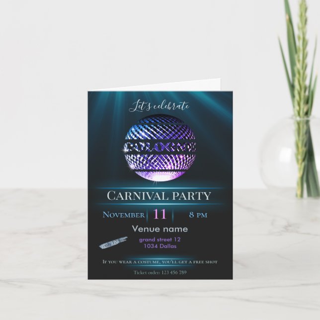 Invitation du Carnaval de Cologne (Devant)