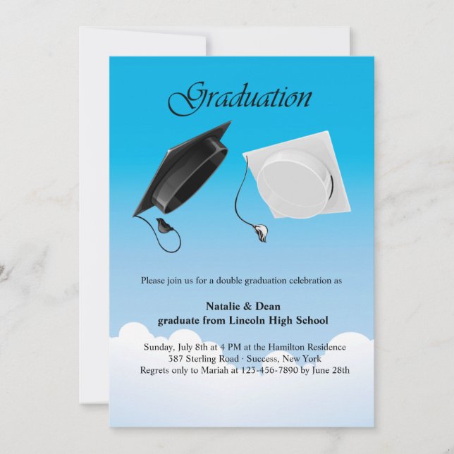 Invitation du Casquette de double diplôme (Devant)
