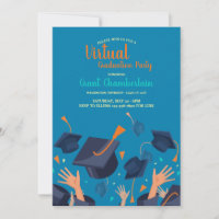 Invitation du Casquette virtuel Jeu de graduation