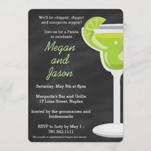 Invitation du Chalkboard Margarita Party - Retour